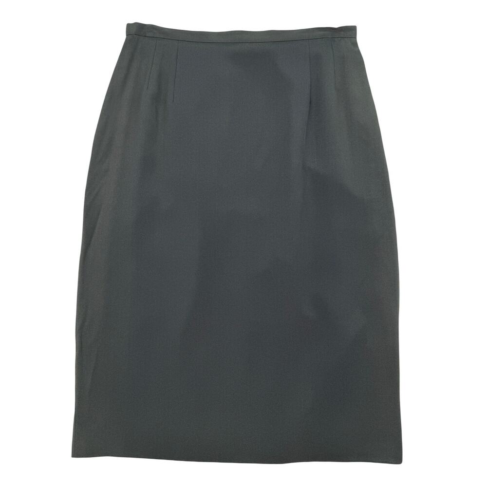 Giorgio Armani Le Collezioni Silk Blend Pencil Skirt Gray Size 8 Minimal